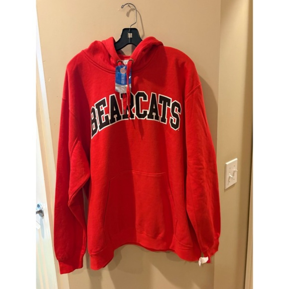 Majestic Section 101 Cincinnati Bearcats Hoodie Red Mens XL NM09CBEFTT NEW